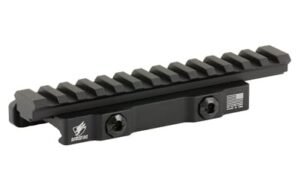 American Defense Mfg AD-1700 XLR riser on Picatinny rail, anodized black