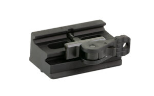 American Defense ARCA to Picatinny Tripod Adapter, black anodized, 6061 T6 aluminum