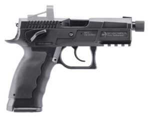 B&T MK-II BT-510001 9mm black semi-auto pistol with threaded 4.3 inch barrel