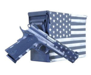 Citadel 1911-A1 .45 ACP 5 inch Grayscale US Flag Cerakote with matching ammo can