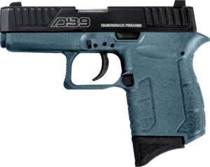Diamondback DB9 Gen IV 9mm pistol Jesse James Civil Defense Blue polymer frame with black nitride slide