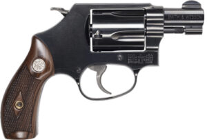 Smith & Wesson Model 36 Classic blued revolver, 1.88-inch barrel, checkered wood grip