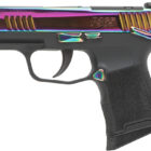 Sig Sauer P365-380 Rainbow 3.1 in .380 ACP pistol with rainbow titanium slide
