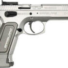 SAR K-12 Sport 9mm stainless pistol with 4.7 inch crowned target barrel