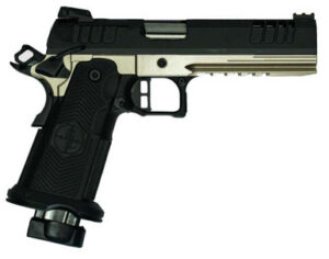 Great Lakes GL1911DS-9FSSGPLT 1911 DS Synergy 9mm 5in Galaxy Platinum frame black slide