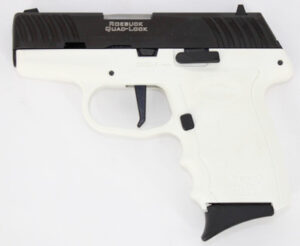 SCCY DVG-1CBWT 9mm pistol with 3.1-inch barrel in black and white finish
