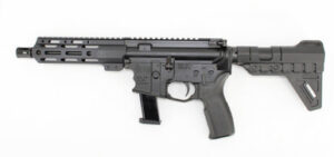 Bersa AR9 9mm 8in barrel black with KAW Valley XL compensator and M-LOK handguard