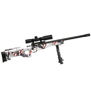 Keystone Crickett Precision .22 LR rifle with 16.12 inch bull barrel and American Flag thumbhole stock