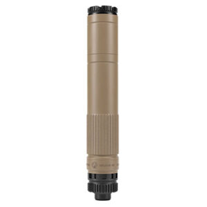 Dead Air Mojave 45 FDE titanium suppressor shown in long modular configuration