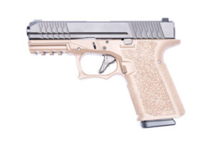 Polymer80 PFC9 completed compact 9mm pistol in FDE frame with black slide