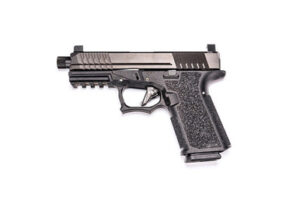 Polymer 80 PFC9 9mm completed compact pistol black threaded barrel suppressor-height night sights
