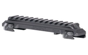 Reptilia RMU 12-slot 0.625-inch riser mount in black, machined from 7075-T6 aluminum