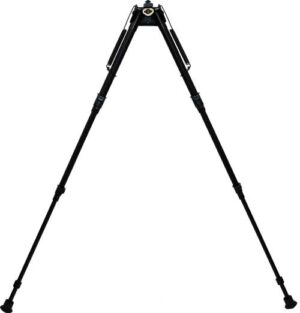 Harris S-25CM-LOK M-LOK bipod, 13.5-27 inch adjustable, black, rubber feet