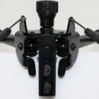 Harris S-25CM-LOK M-LOK bipod, 13.5-27 inch adjustable, black, rubber feet