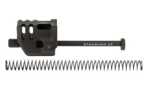 Strike Industries Mass Driver compensator for Glock 17 Gen 5 in black, front view