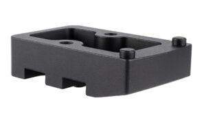 Trijicon AC32118 RMR footprint accessory ring plate, matte black anodized, Q-LOC fit