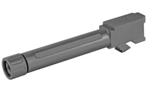 True Precision black DLC threaded barrel for Glock 19 with thread protector