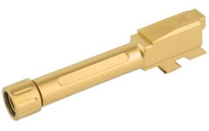 True Precision threaded gold-tin barrel for Glock 43 9mm with 1/2x28 threads