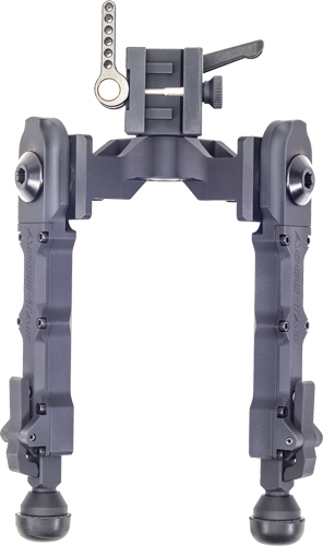 Accu-Tac WB-4 wide-body bipod matte black mounted to a Picatinny rail