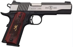 Browning 1911-380 Black Label Medallion Pro pistol, 4.25in Target Crown barrel, .380 ACP, bi-tone finish