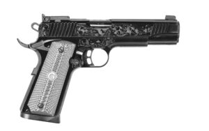 EAA MC1911 Match Lux .45 ACP 5-inch engraved black chrome pistol