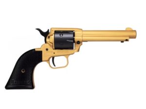 Heritage Rough Rider .22 LR 4.75 inch Gold Cerakote revolver with black polymer grips