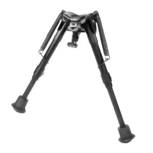 Harris 1A2-BR2 bipod 6-9 inch self-leveling swivel stud mount black rubber feet