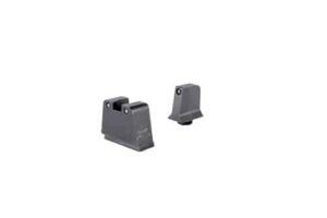 SUPPRESSOR / OPTIC HEIGHT SIGHTS - GLOCK SLIM FRAME, FRONT BLACK OUTLINE / GREEN TRITIUM, REAR BLACK OUTLINE / GREEN TRITIUM