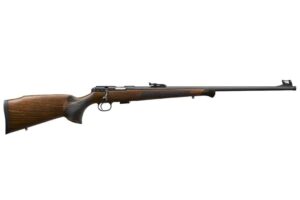 CZ 457 Premium .22 LR bolt-action rifle, 24.8 in Turkish walnut stock, threaded muzzle