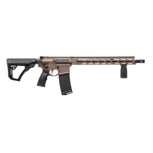 Daniel Defense DDM4 V7 5.56mm 16-inch FDE Cerakote AR rifle with 15-inch M-LOK handguard
