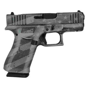 Glock 43X US Flag Distressed Gray 9mm 3.41-inch barrel right-side view