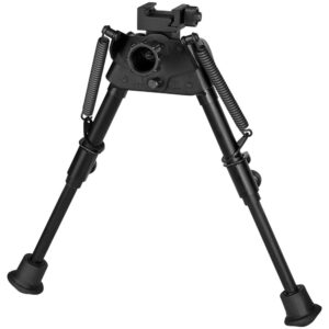 Harris S-BRP bipod Picatinny mount 6-9" adjustable black steel aluminum rubber feet