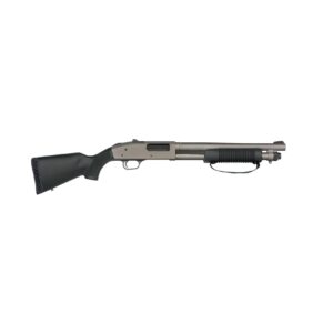 Mossberg 590A1 12ga 14-inch Tungsten Cerakote short-barrel shotgun side view