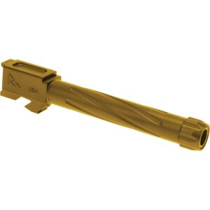 Rival Arms RA20G102E 4.49 inch fluted threaded 9mm match-grade barrel in Gold PVD