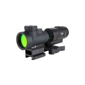 Trijicon MRO SD 1x25 red dot sight with 3x magnifier and QD full co-witness mount