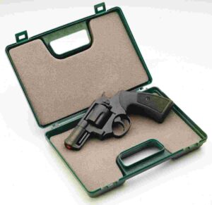 Traditions BP6001 starter pistol blank gun with black polymer grips and red plug barrel
