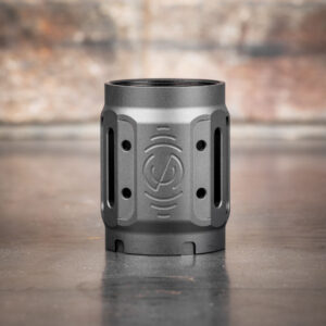 Silencer Co Bravo MAAD Brake 2.0 black anodized aluminum accessory hub