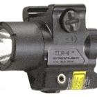 Streamlight TLR-4 compact rail-mounted weapon light with integrated red laser, black finish