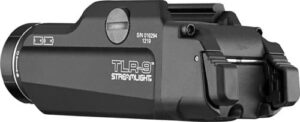 Streamlight TLR-9 Flex 1000 Lumen weapon light, black, ambidextrous rear paddle switch