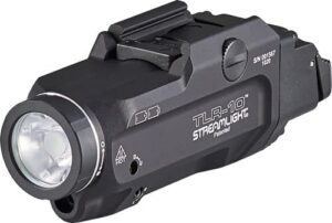 Streamlight TLR-10 Flex 1000 lumen weapon light with integrated red laser, black finish
