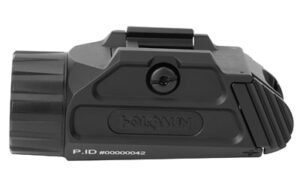 Holosun P.ID 1000-lumen pistol light, black anodized, mounted on Picatinny rail