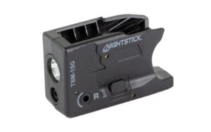 Nightstick TSM-15G sub-compact weapon light with green laser in black, fits S&W M&P Shield