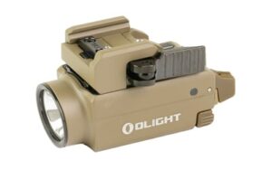 Olight Baldr S BL 800 lumens weapon light in Flat Dark Earth with blue laser