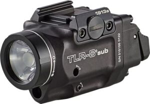 Streamlight TLR-8 Sub weapon light with red laser, black anodized, for 1913 short rail