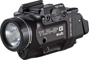 Streamlight TLR-8 G Sub weapon-mounted light with green laser, 500 lumens