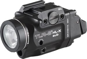 Streamlight TLR-8 HL-X Sub weapon light with red laser for Glock 43X/48, black