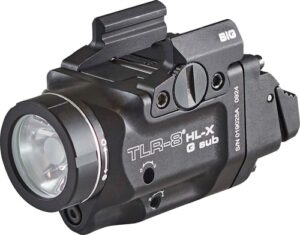 Streamlight TLR-8 HL-X Sub rail light with red laser for SIG P365/XL, 1,000 lumens, black