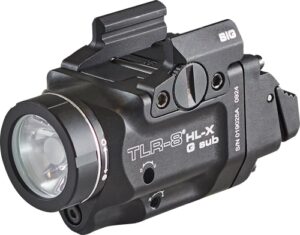 Streamlight TLR-8 HL-X G 1000-lumen weapon light with green laser for SIG P365/XL, black