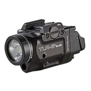 Streamlight TLR-8 Sub weapon light with 500 lumens white LED and integrated red laser, black finish