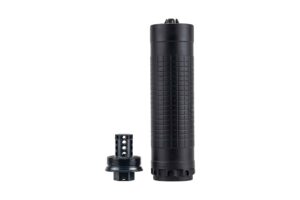 IWI IWS762 7.62mm suppressor in black with direct-thread mount